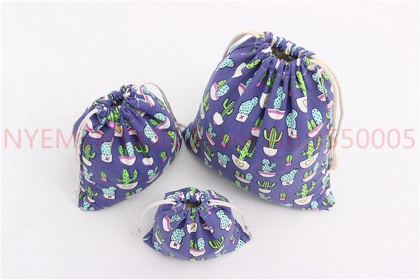 

1set(3pcs) drawstring cotton linen drawstring gift bags sacks candy bags wedding favors holder bag jewelry packaging bag