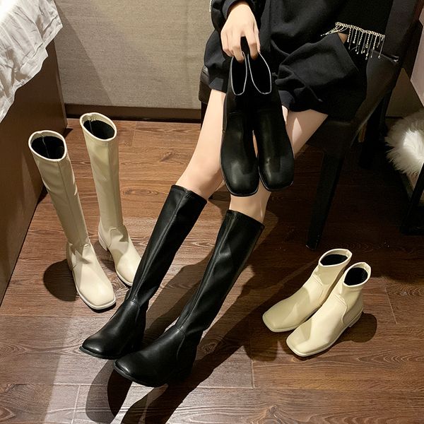 

white ankle boots thigh high heels high boots-women lace up booties ladies women's shoes platform winter footwear low, Black