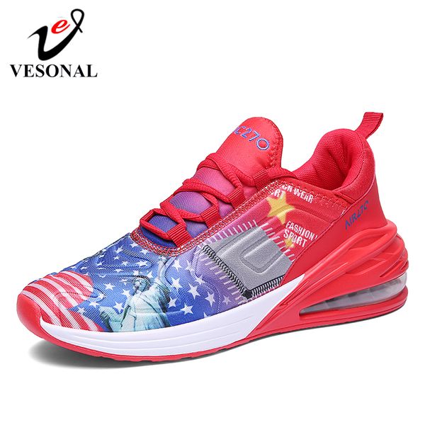 

vesonal brand fashion trend casual men shoes male 2019 new autumn comfort lightweight sneakers men footwear big size 36-46, Black