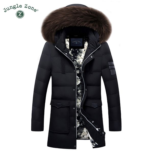 

2017 winter down jacket men warm coat fashion casual down jackets medium-long thickening coat men for winter jackets 3xl, Black