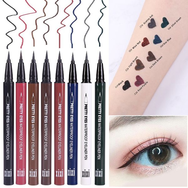 

colorful liquid eyeliner waterproof non-decolorization quick drying eyeliner pen liquid green