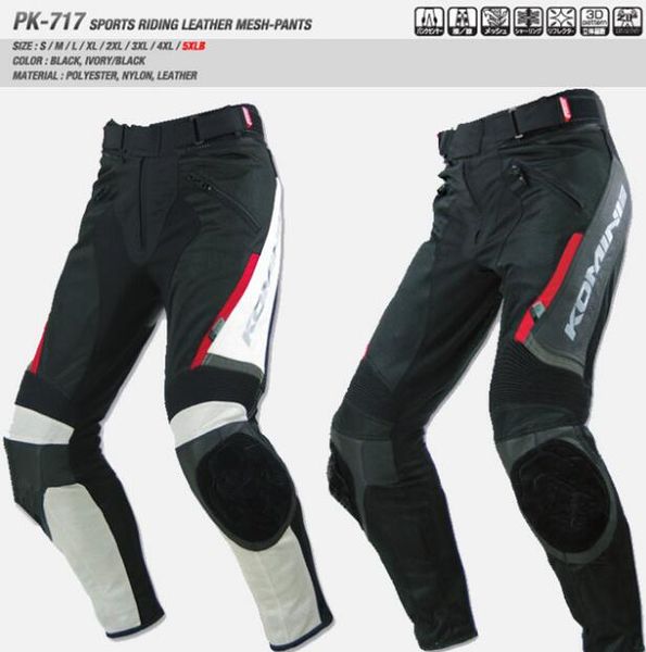 

motorcycle locomotive cross-country riding racing pants new leather pk717 summer style breathable mesh fabric leather, Black;blue
