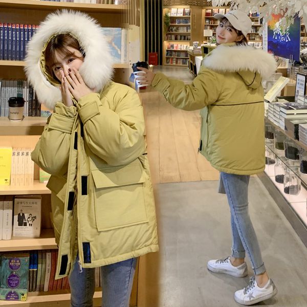 

2019 cotton-padded jacket coat, Black
