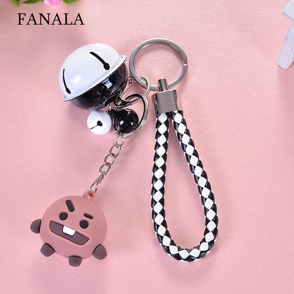 

creative fashion cartoon pattern keychain decor geometric 40g gifts bell, Silver
