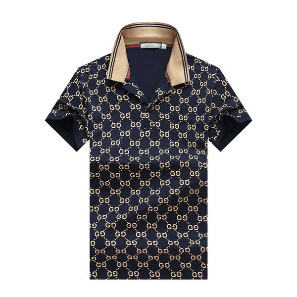

new fashion mens tshirt summer short cotton polo shirts famous designers brand slim fit t shirt men -3xl p48, White;black