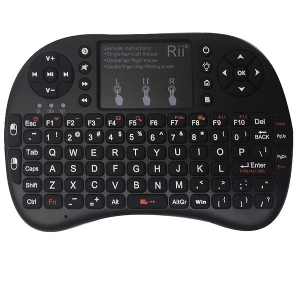 

new rii mini i8+ 2.4ghz wireless keyboard with touchpad mouse led backlit touchpad mouse combo keyboard rechargable li-ion battery