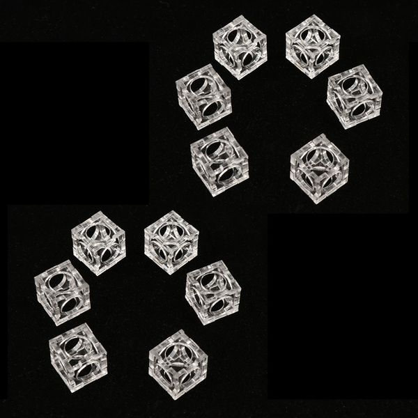 

12 pcs acrylic shrimp shelter decoration for fish tank shrimp house small fish playing shelter hideouts cube 2x2x2 cm