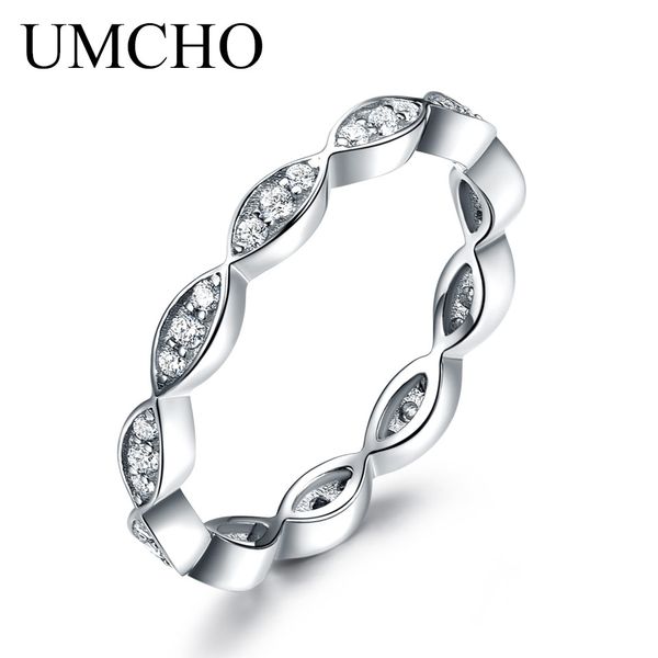 

umcho infinity forever love aniversary promise wedding band engagement ring bridal ring 925 sterling silver rings for women 2019, Golden;silver