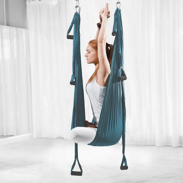 

полный комплект 6 ручки антигравитационном aerial yoga потолочный гамак крытый йога качели летающие трапеции инверсия устройства главная gym