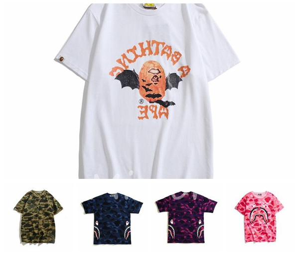 

summer selling japan-style popular brands camouflage mixed ape colors beggar dress crew neck pullover large size m-xxl 8w5a3adb9#, Black;white