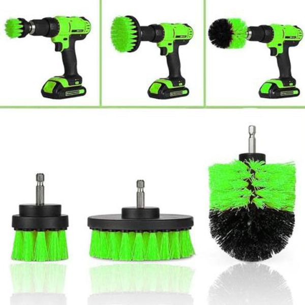 

car wash brush hard bristle drill auto-detailing cleaning tools 3pcs/set