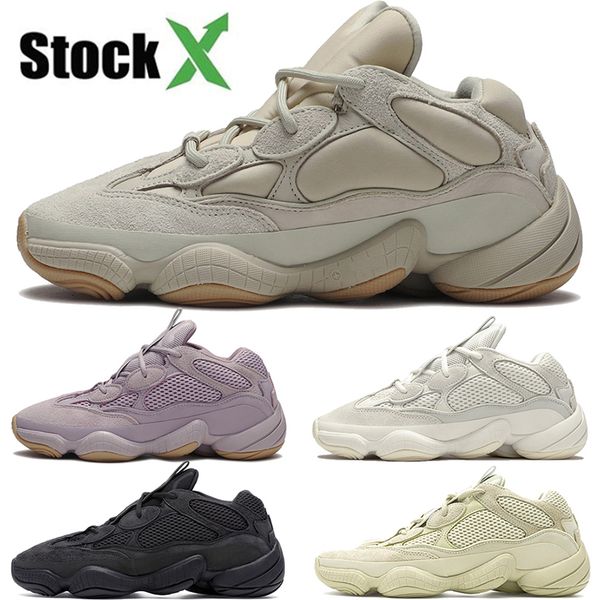 

stone soft vision kanye west desert rat 500 men women running shoes designer bone white salt super moon yellow blush sport sneakers