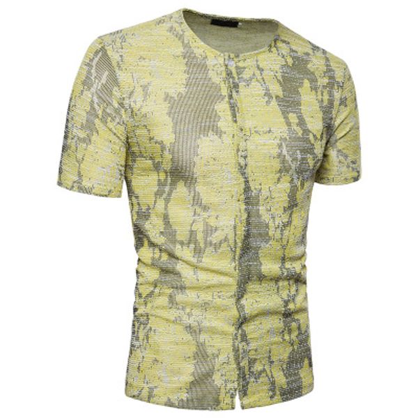 

meisai printed male t-shirt mens knitted o-neck short sleeves short tee casual wear clothes m-3xl size, White;black