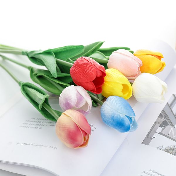 

1pc 30cm real touch pu tulips artificial flowers for home garden bedroom decoration flores artificiales para decoracion hogar