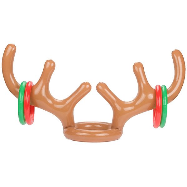 

inflatable santa funny reindeer antler hat ring toss christmas holiday party game supplies toys