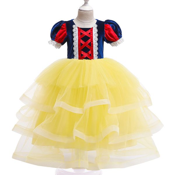 

kids girl fairy cosplay dress 6+ halloween princess bow tie dresses costume clothes party peform costume tutu dress 3-8t, Blue