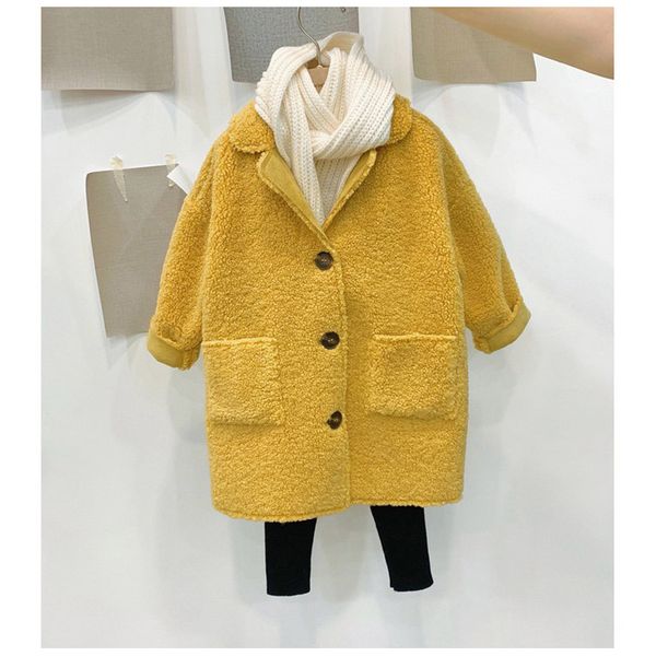 

kids brand coat girls luxury outwear children solid color oat british style medium long coat new fashion style 2019 autumn on sale, Blue;gray