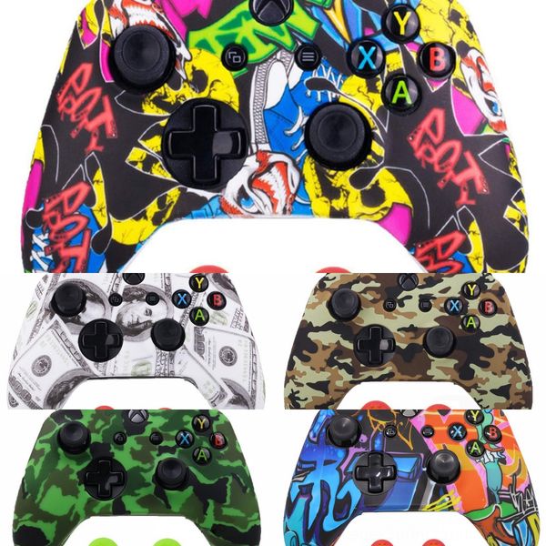 

dyzid replacement shell soft cover faceplate upper front handle grip side rails touch case for xbox one slim one s controller repair