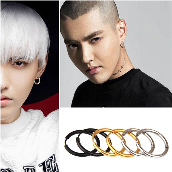 2019 Fashion Titanium New Punk Gold Silver Black Small Big Circle