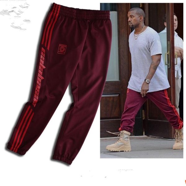 

2019 Новый Kanye west Season 4 Спортивные штаны с круглым вырезом CALABASAS Брюки Мужские свобод