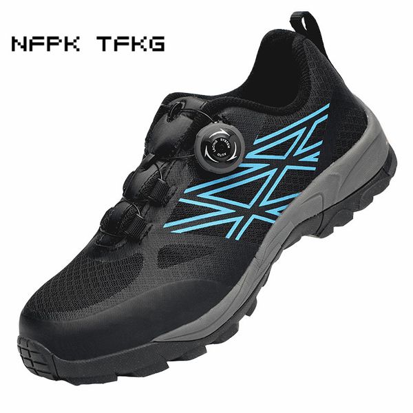 

big size men's fashion steel toe cap working safety shoes breathable platform anti-puncture tooling boots protection, Black