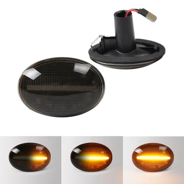 

2pcs car led dynamic side mark turn signal light water flash for mini cooper r55 r56 r57 r58 r59 cl-r56-lsm-sm black