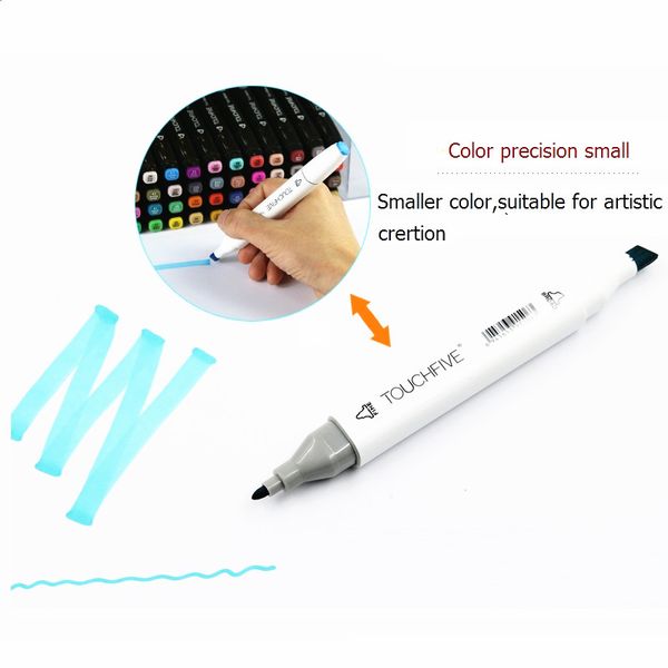 

optional color matching art markers brush pen sketch alcohol based markers dual head manga drawing pens art supplies, Black;red