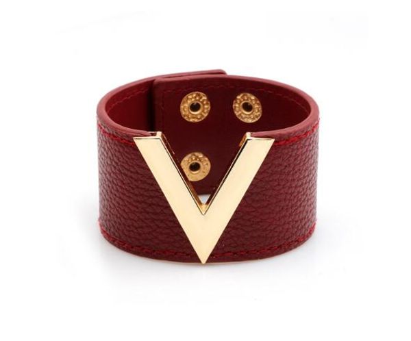 

bijoux de crÃ©ateurs de luxe femmes gold bracelets luxury designer jewelry women leather bracelet v bangle wholesale jewelry, Golden;silver