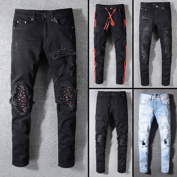 

2018 famou brand de igner men jean cotton men ripped jean fa hion treet biker jean man plu ize c f