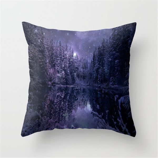 A Cold Winter Night Turquoise Teal Blue Winter Wonderland Throw