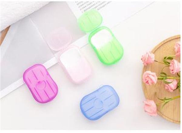 

travel portable disposable boxed soap paper hand washing slices scented foam travel mini soap paper sz133