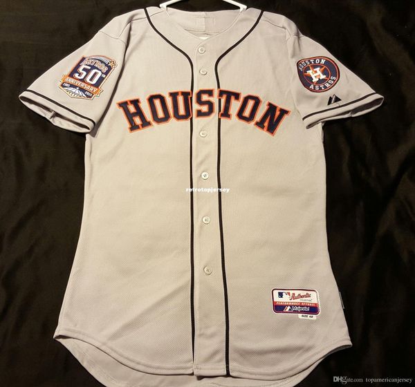 

majestic houston blank on field gray cool base jersey mens stitched wholesale big and tall size xs-6xl baseball jerseys, Black;blue