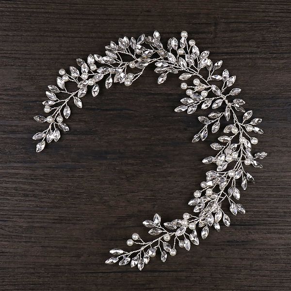 

fashion silver full crystal headbands handmade luxury rhinestone hair jewelry for women bridal headpiece wedding hair ornaments, Golden;white