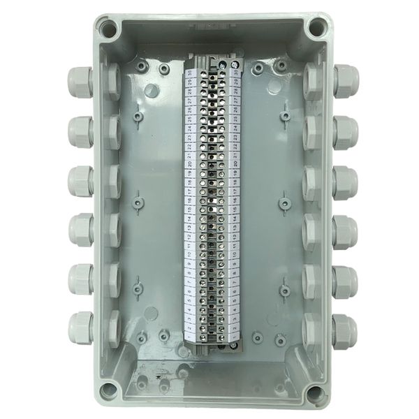 IP65 Waterproof Distribution Cable Projeto Caixa de junção 250 * 150 * 100 milímetros com UK2.5B Din Rail Terminal Blocks Set