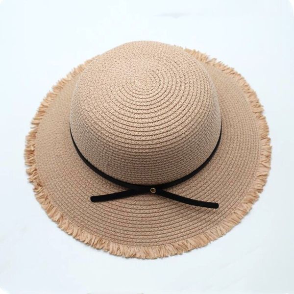 

2018 the summer sun boater panama hat with wide brim hat style for women, straw, straw hats and uv protection simple elegant hat, Blue;gray