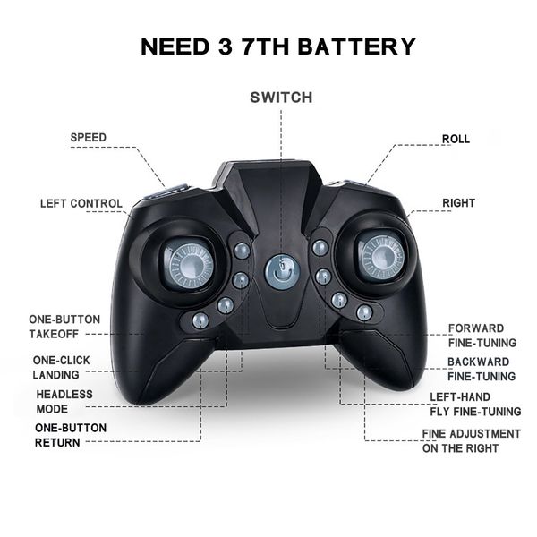 

s73 2.4g 4ch 2 in 1 rc motorcycle rc drone headless mode remote control car four-axis racing motorbike toys for children gifts