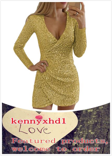 

new european and american autumn v-neck bag hip irregular skirt sparkling dress dress, White;black