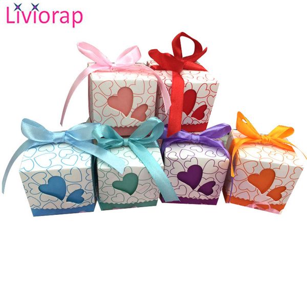 

liviorap 10pcs heart shape hollow candy box wedding decorations candy gift box bags package gifts valentine's gift