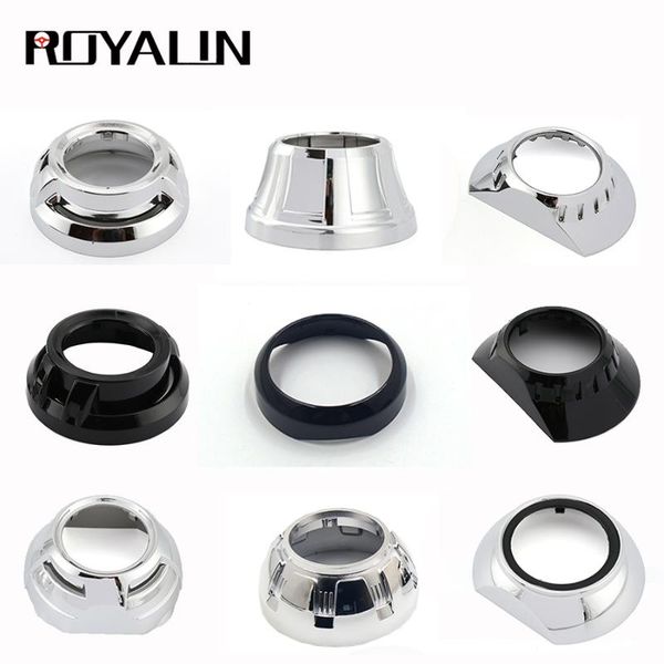 

royalin 3.0'' headlight lenses projector shrouds apollo orbit iris e46-r heatproof decoration masks auto lamp cover for hella q5