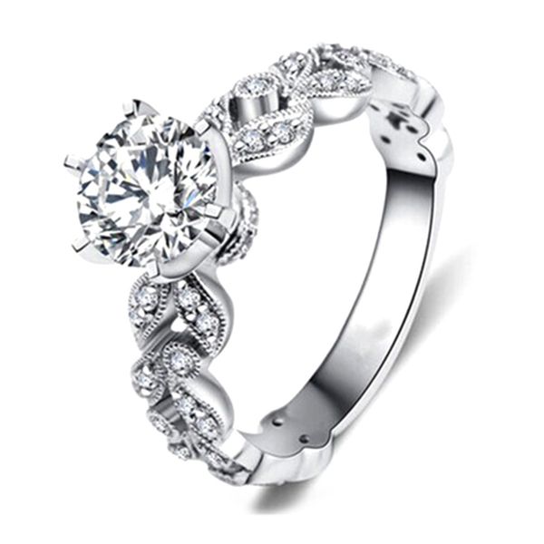 

новый кристалл bague листья твист обручальное кольцо изысканный элегантный твист женский подарок ювелирных изделий, Slivery;golden