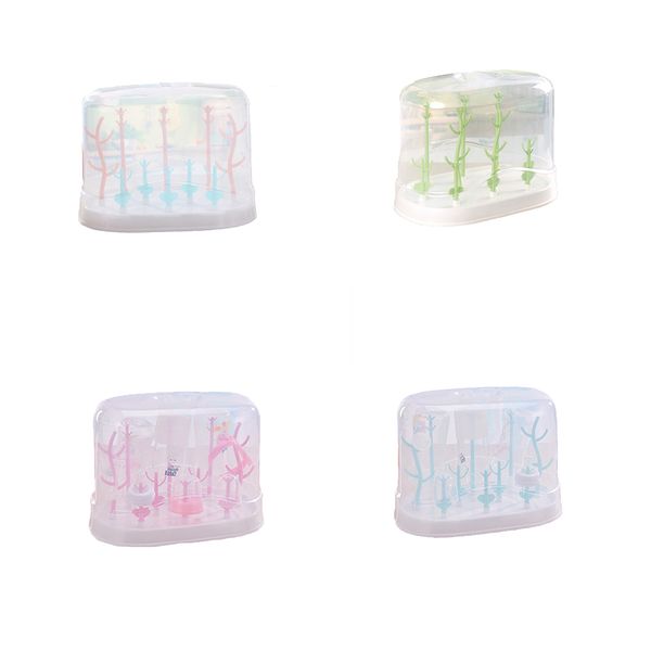 

tree shape baby feeding bottles drying rack dust cover infant nipple storage shelf detachable pacifier milk cup holder