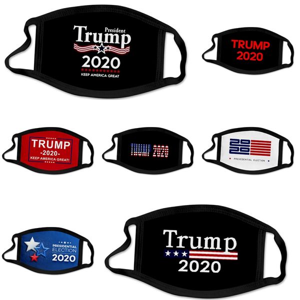 

trump 2020 face masks american election anti dust windproof 3d printed outdoor mask moq 100 1pcs of each style designer trump mask ljja40 #6, Black