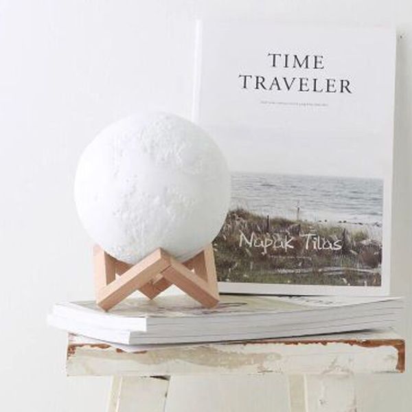 

airpurifier 3d moon lamp aroma diffuser air humidifier usb moon-shaped mist 880ml with stands 2.7w anti-drying bedroom