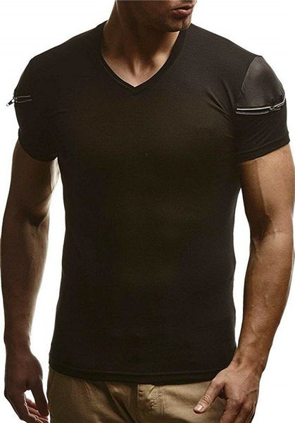 

new fashion men's summer short sleeve sports casual t-shirt male muscle bodybuilding exercise fitness plus size, White;black