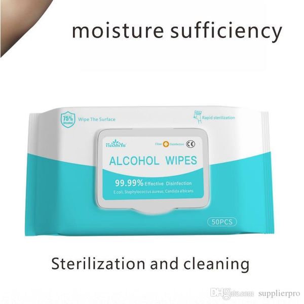 

75% спиртовые салфетки 150*антивирусная 100мм влажные салфетки портативный дезинфекции иствуд 50шт/упак антисептическое моющее средство стер