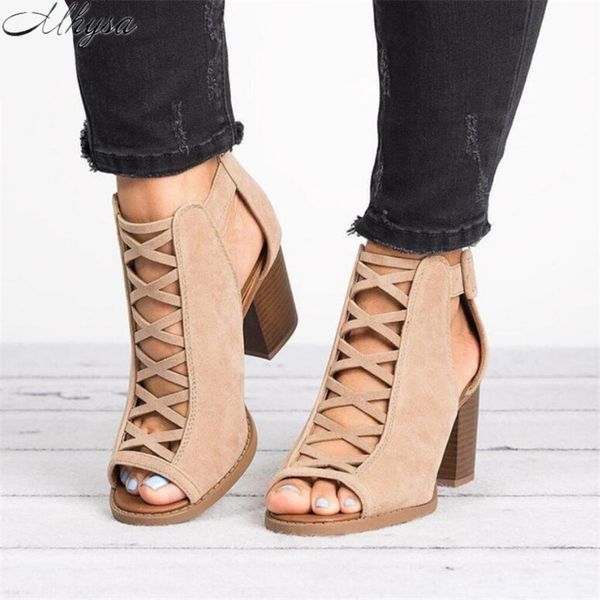 

mhysa 2019 summer new fashion ladies high heel sandals fish mouth open toe high heel sandals romanesque women's shoes t181, Black