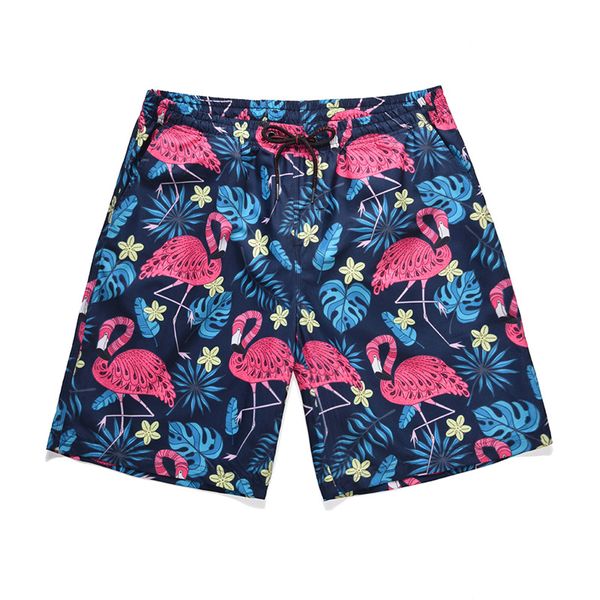 

2019 summer mens designer shorts fashion brand short pants with flamingo pattern new large size quick-drying casual shorts m-2xl wholesale, White;black