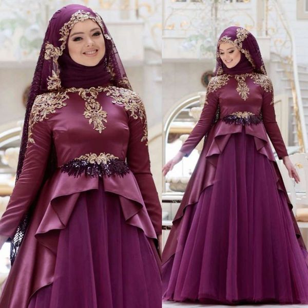 

мусульманские вечерние платья 2019 с длинными рукавами аппликации кружева формальные хиджаб исламский дубай кафтан саудовский арабский линия, Black;red