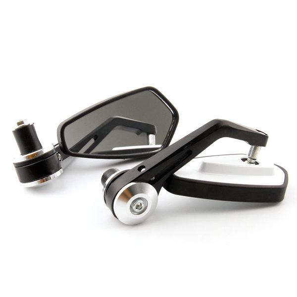 

7/8" 22mm universal aluminum rear handle bar end rearview side handlebars mirrors for street sport bikes scooter chopper cruiser