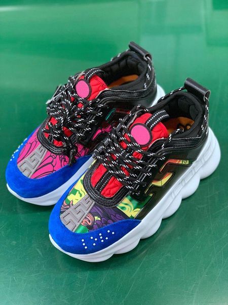 

qualitys chain reaction love sneakers women men triple black lightweight link-embossed sole designers luxury trainers casual shoes